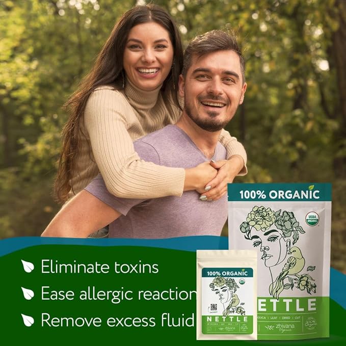 Organic Nettle Leaf Tea (3.5oz) - Stinging Nettle Tea Organic - Urtica Dioica Herb - Te de Ortiga – Natural Cleansing, Allergy, Fluid Balance - Bloomnest