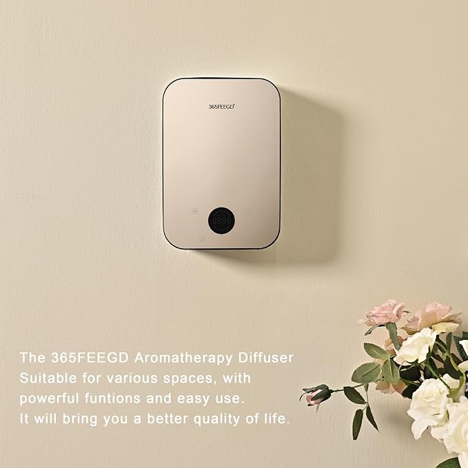 Aromatherapy Diffuser, Waterless Diffuser for Home Use, Simple and Intelligent Essential Oil Diffuser, Large Capacity Diffuser, Large Space Atomized Diffusion System (Black Gold) - Bloomnest
