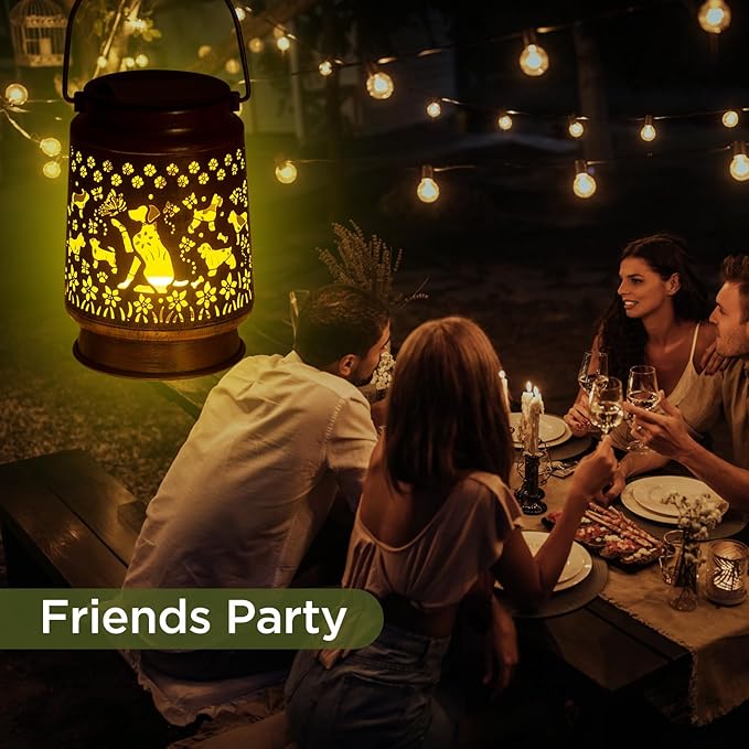 Solar Dog Lantern Gifts, Solar Hanging Lanterns Waterproof, Dog Lover Gifts for Christmas,Mother Day,hanksgiving Day - Bloomnest