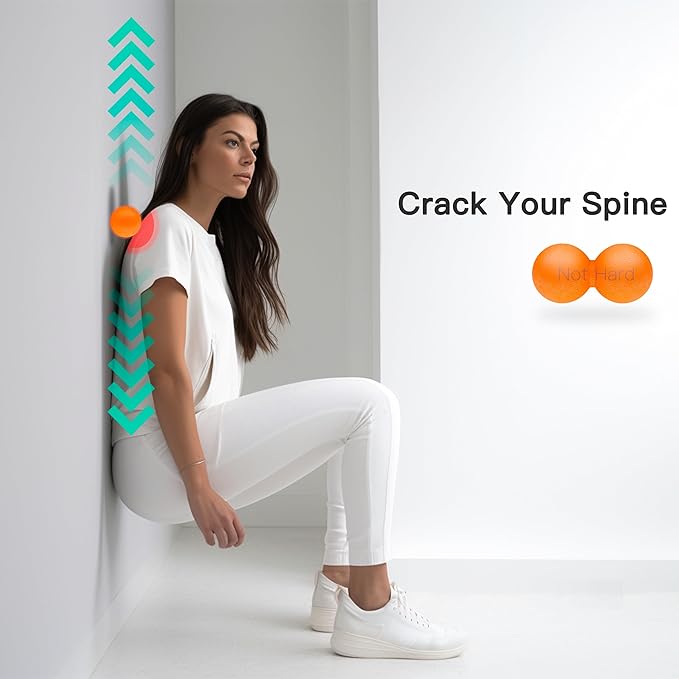 Hard Lacrosse Ball + Soft Peanut Massage Ball Set – Deep Tissue & Trigger Point Tool for Plantar Fasciitis Relief, QL, Iliacus, Glutes, Neck, Hamstrings, Hip Flexors & Myofascial Release - Bloomnest