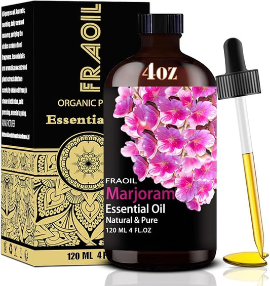 Marjoram Essential Oil, Marjoram Oil 4 Fl Oz 120ML for Diffuser Humidifier Yoga Cleaning DIY Candle Soap Making Perfume Gift for Women Essential Oils - Bloomnest