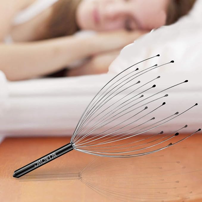 NICEMOVIC 2 Pack Head Scalp Massager Gifts for Women Men, Stocking Stuffers White Elephant Gifts for Adults Prizes for Adults Scalp Massager Hair Growth 20 Fingers Stress Relief Head Scratcher NICEMOVIC