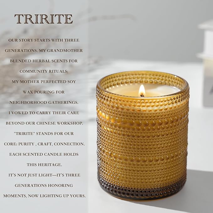 Apple & Cinnamon Scented Candle, Large Jar Aromatherapy Candle Over 60 Hours of Burn Time, Candles for Home Scented Fall Decor Home Fragrance Perfect for Gifting - Bloomnest