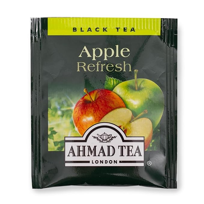 Ahmad Tea Apple Refresh Black Tea, 20-Count Tea Bags (Pack of 6) - Bloomnest