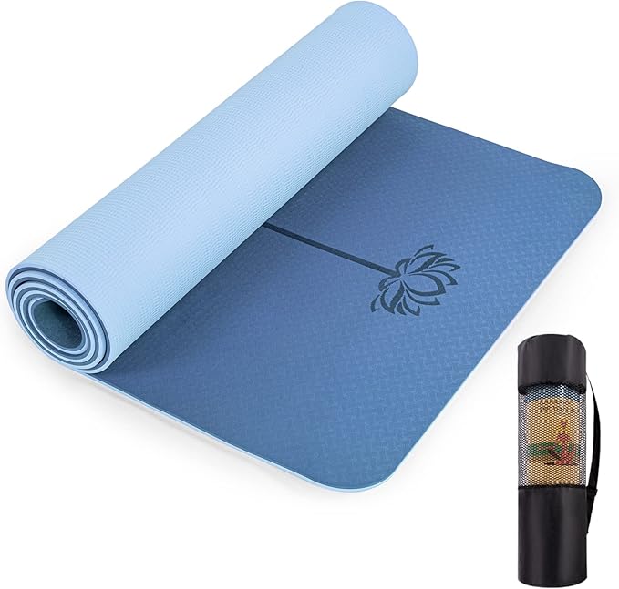 UMINEUX Yoga Mat Extra Thick 1/3'' & 2/5" Non Slip Yoga Mats for Women Eco Friendly TPE Fitness Exercise Mat with Carrying Sling & Storage Bag - Bloomnest