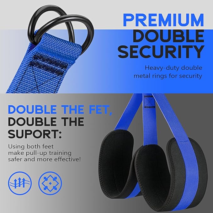 Pull Up Assistance Bands, Adjustable Heavy Duty Resistance Band for Pull Up, 3 Pull Up Bands, Comfortable Fabric Feet/Knee Rest, Assistance Bands for Pull-Up, Home Fitness, Body Stretching - Bloomnest