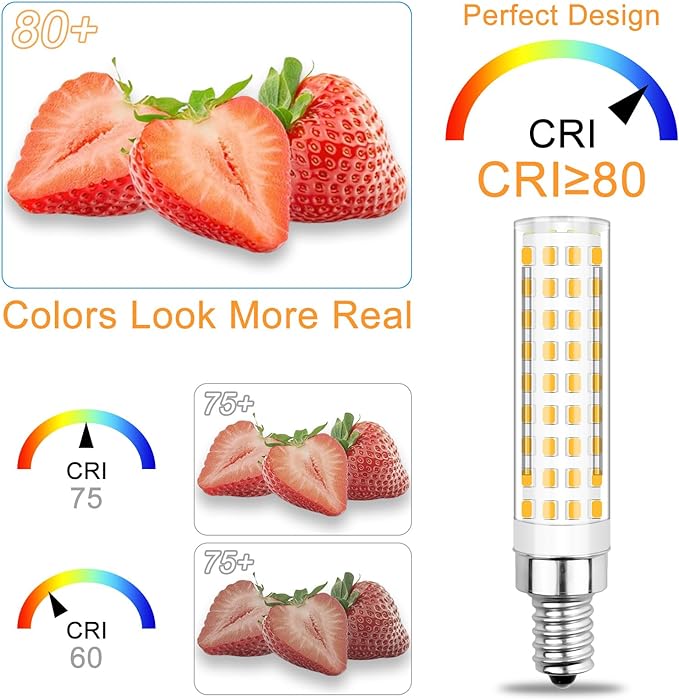 E12 Led Bulbs 100 Watt Equivalent 10W Candelabra Light Bulbs Dimmable, Warm White 3000K, AC120V 1100 Lumen for Chandelier Ceiling Fan Salt Lamp (0.71 * 3.45 in),3 Pack - Bloomnest
