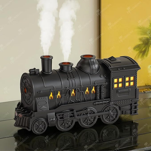 Diffuserlove Train Diffuser 300ML Essential Oil Diffuser Cool Mist Humidifier Aroma Diffuser with Night Light for Bedroom Desk Black - Bloomnest
