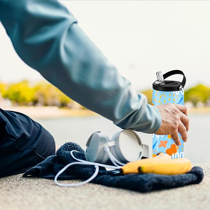 Joyclub 8 Pack Sublimation Water Bottle Blanks 20 oz Sublimation Tumblers with Handle Sports Skinny Insulated Tumblers Bulk - Bloomnest