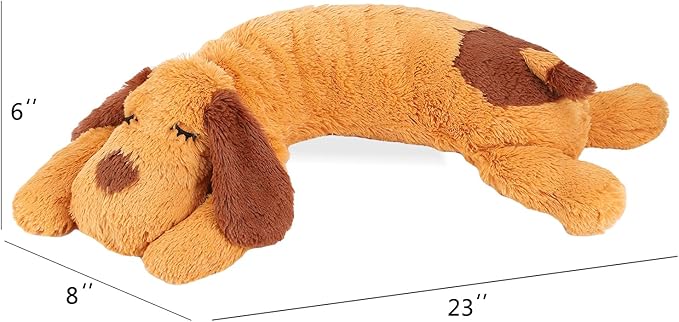 Heartbeat Puppy Toy, Comfort Cuddler Pillow, Dog Anxiety Relief Calming Aid,Heartbeat Stuffed Toy for Dogs,Puppy Heartbeat Toy Sleep Aid,Dog Heartbeat Toy for Pet - Bloomnest
