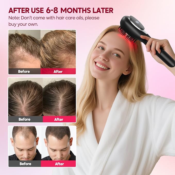 Morfone Upgrade 3 in 1 Electric Scalp Massager Brushes, Hair Oil Applicator, IPX7 Waterproof Scalp Massager Comb, Cordless & Portable Adjustable Modes for Men Women Morfone