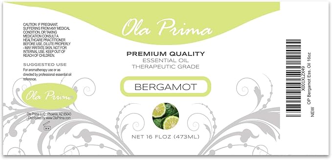 Ola Prima Oils 16oz - Bergamot Essential Oil - 16 Fluid Ounces - Bloomnest