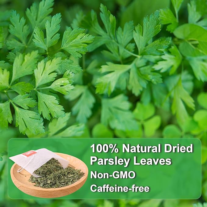 FullChea - Parsley Tea Bags, 40 Teabags, 2g/bag - Premium Parsley Leaves - Non-GMO - Caffeine-free - Aid Digestion & Boost Immunity - Bloomnest