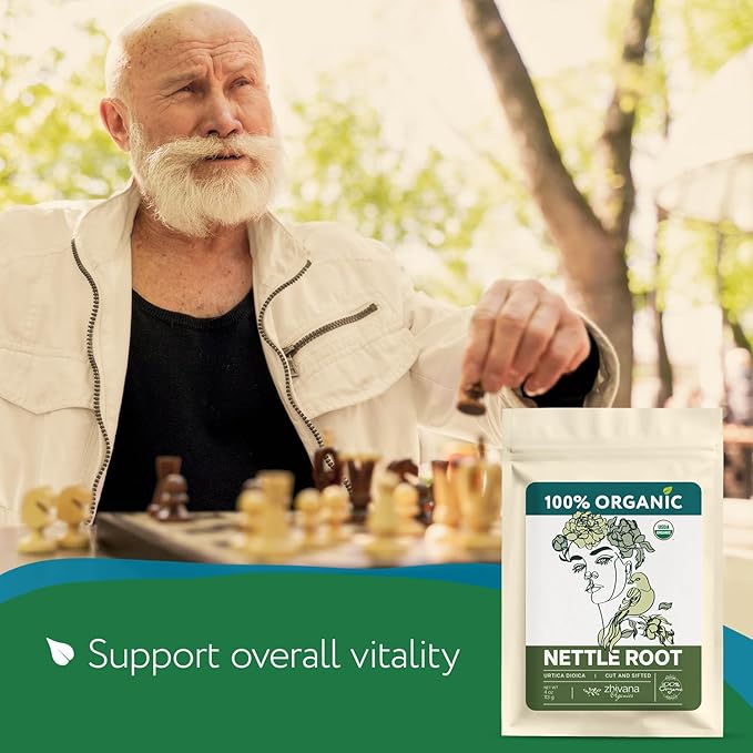 Organic Stinging Nettle Root Tea for Men's Health (4oz.) - Traditionally Used for Male Vitality & Overall Wellness — Make Herbal Infusions, Extracts, Tinctures, Oils — Té de Raíz de Ortiga Supports Prostate Health, Hormonal Balance & Energy - Make Herb... - Bloomnest