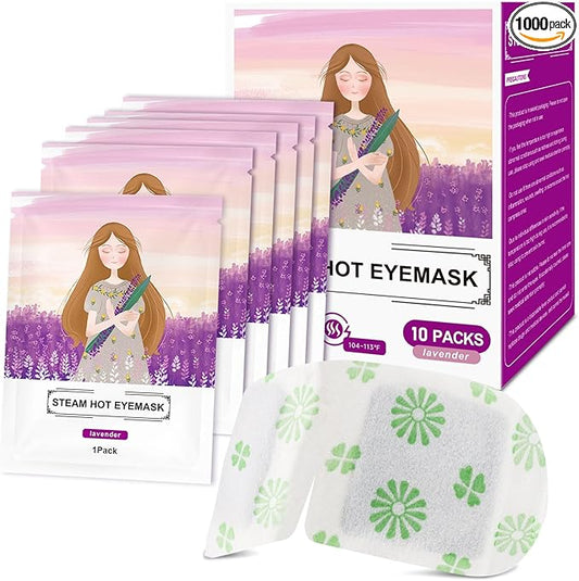 10 PCS Steam Eye Masks lavender Heated Eye Mask Self Heating for Eyes, Disposable Warming Eye Mask for Sleep, Unscented Scent Eye Steam Mask for Spa/Travel, Stress Relif & Relaxation Gifts for Women