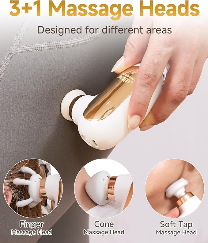 Mini Massage Gun Travel Size, Powerful Small Massage Gun Deep Tissue for Pain Relief, Muscle Massager for Neck Shoulder Thigh Scalp Quiet Pocket Massager with Carry Case - Bloomnest