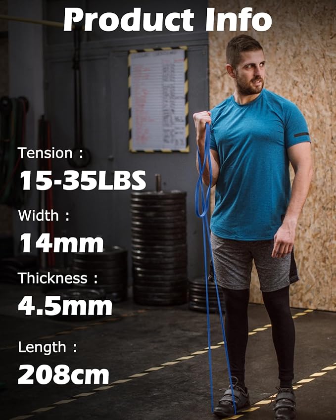 Zacro Resistance Bands, 6 Resistance Levels Pull Up Assistance Bands, Exercise Bands for Men&Women, Heavy Duty Resistance Band Set with Door Anchor, for Working Out, Muscle Training, Physical Therapy - Bloomnest