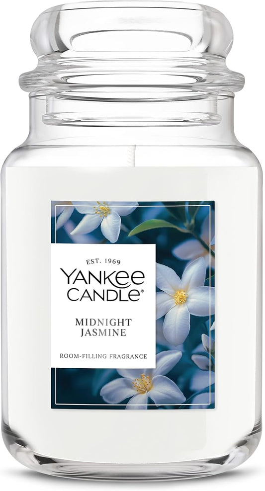 Yankee Candle Midnight Jasmine Scented Candle, 22oz Large Jar with up to 150 Hour Burn Time, Giftable - Bloomnest