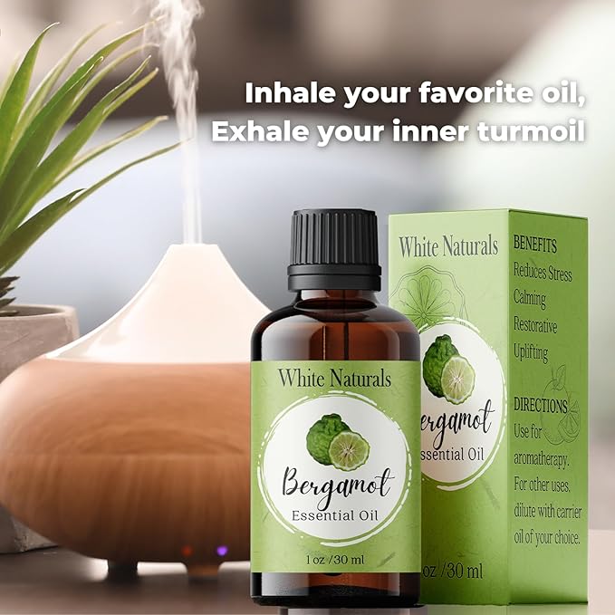 Organic Bergamot Essential Oil - 100% Pure & Natural -Premium Therapeutic Grade with Premium Glass Dropper - Undiluted Natural/Homeopathic Aromatherapy Scented, Great for DIY Soap Making, Massage - Bloomnest