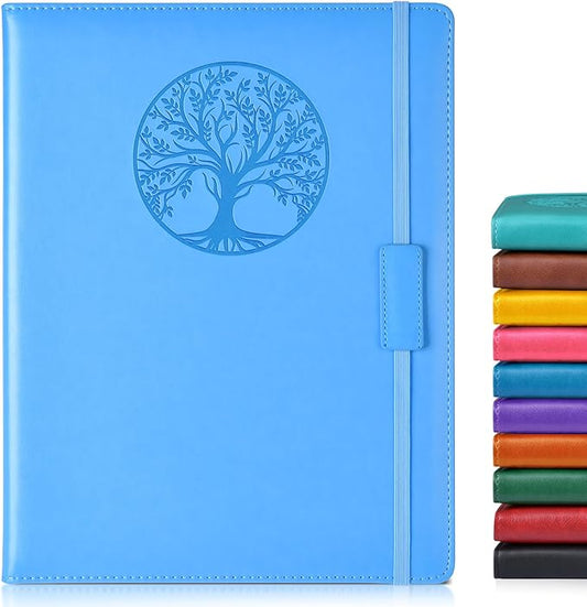 Lined Journal Notebook for Women Men,256 Pages A4 Large Hardcover Leather Journals for Writing,Travel,Business,Work,School,College Ruled Notebooks for Note Taking, Diary Notepad 8.6"×11" - Bloomnest