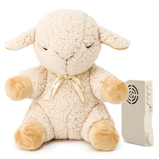 Cloud b Sound Machine with White Noise Soothing Sounds | Cuddly Stuffed Animal | Adjustable Settings and Auto-Shutoff | Sleep Sheep - Bloomnest
