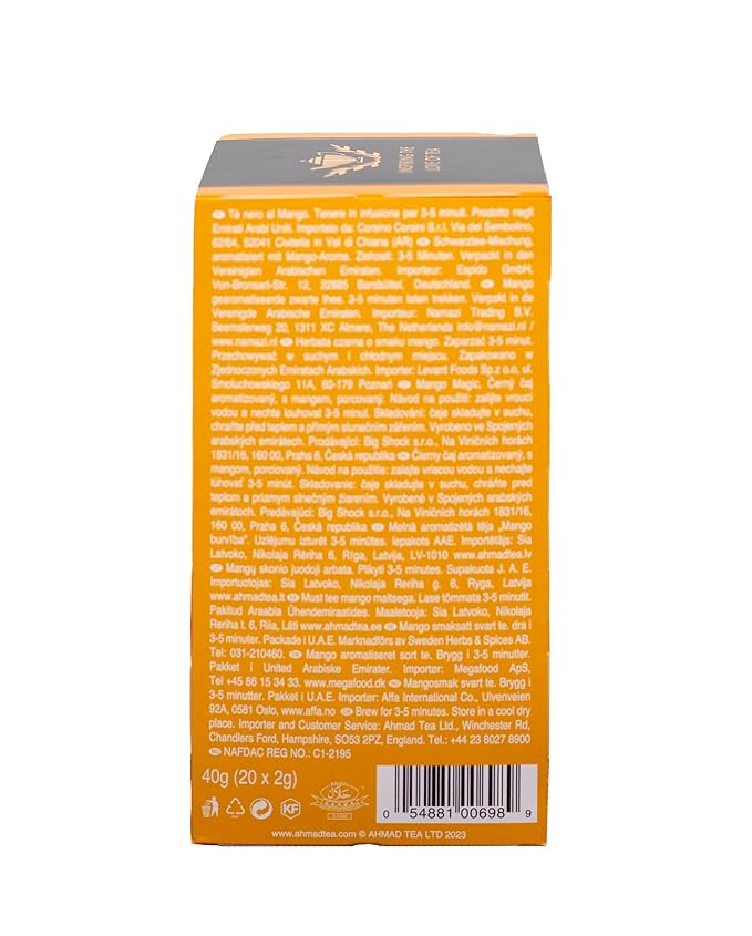 Ahmad Teas - Mango Black Tea 1.4oz - 20 Tea Bags - Bloomnest