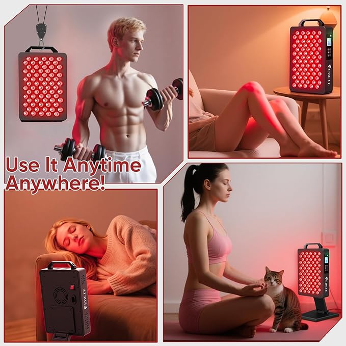 Red Light Therapy for Face and Body, 630nm 660nm 810nm and 850nm Near Infrared Light Therapy Panel, 70 Dual Chip LEDs, High Power LED Light Therapy Device for Skin Care, Sleep, Pain Relief. M70