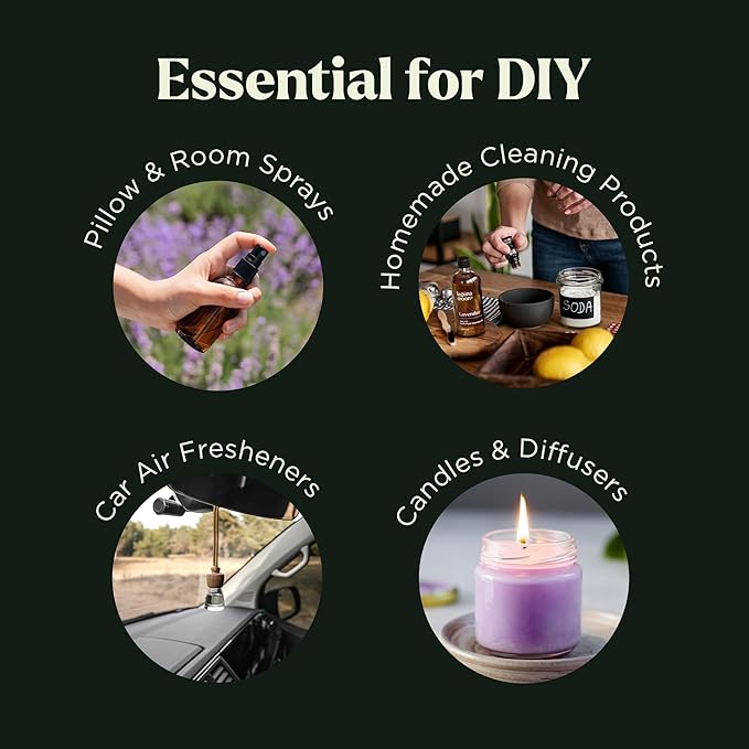 Lagunamoon Lavender Essential Oil - Pure Essential Oils for Diffusers, Humidifiers, Aromatherapy, Cars, Yoga, Home Essentials - Relaxing Fragrance Scents for Fresheners and Candle Making (150ml) - Bloomnest