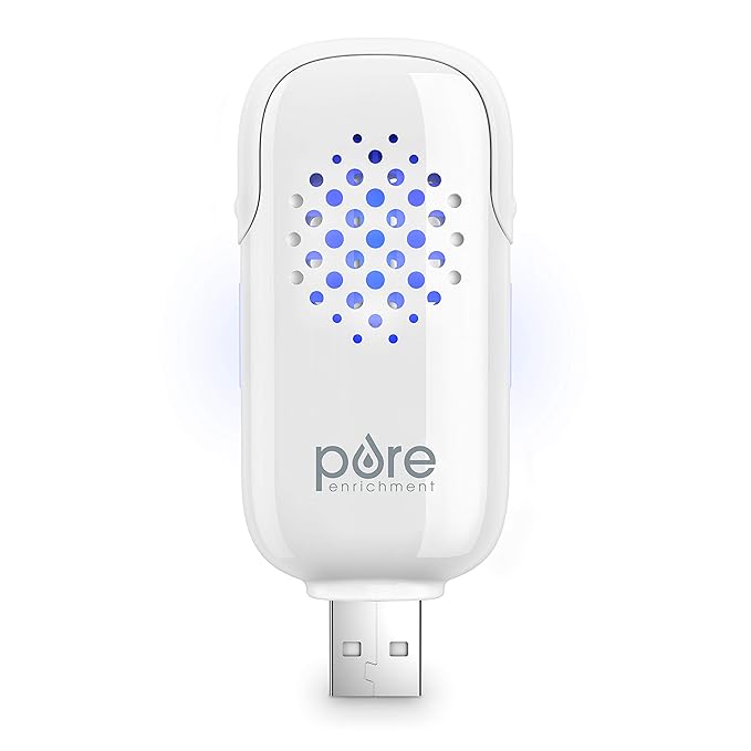 Pure Enrichment PureSpa USB Personal Aroma Diffuser - Portable, BPA-Free Essential Oil Diffuser with 3 Aromatherapy Refill Pads - Ideal for Car, Computer, and Travel - Bloomnest