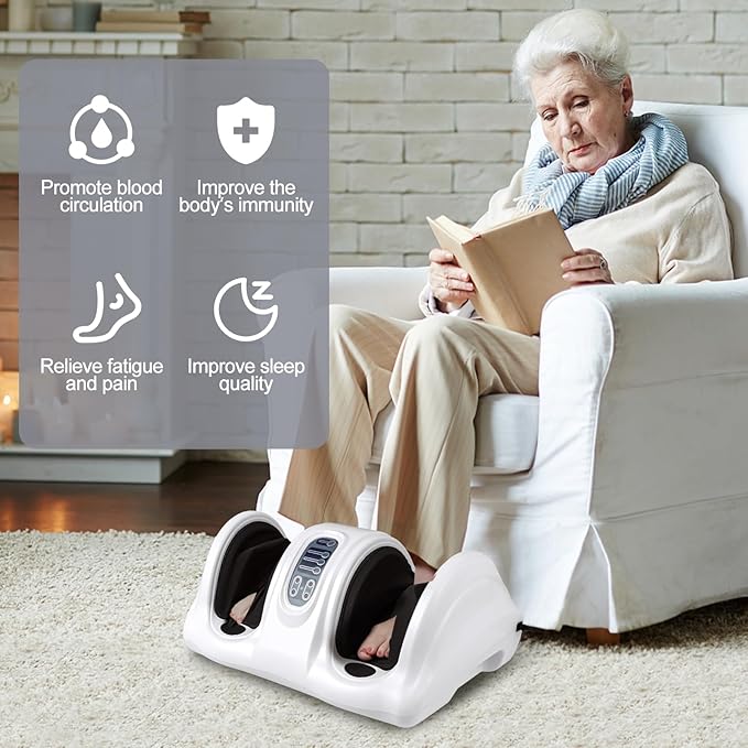 ARLIME Foot Massage Machine w/Remote, 4 Modes Shiatsu Foot Massager for Pain Relief, Blood Circulation, Calf and Feet Massager Deep Kneading for Calf Leg Ankle - Bloomnest