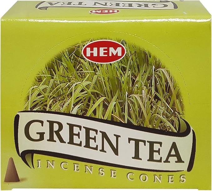 Green Tea Incense Cones and Cone Incense Burner Bundle Insence Insense Hem Incense TRUMIRI