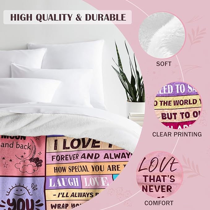Mom Birthday Gifts from Daughter & Son - Best Mom Ever Gifts - Presents for Moms - Christmas Valentines Day Mothers Day Birthday Gift Ideas for Moms - Gift for Mother - To My Mom's Blanket 60"x80" - Bloomnest