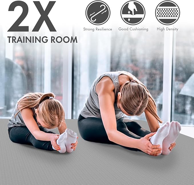 FrenzyBird Large Yoga Mat 6'x 4'（72”x 48”）—1/4" &1/3" Extra Wide Exercise Mat 183cm x 122cm Large Exercise Mat Big Home Yoga Mat Pilates Mat,Non Slip,Thick,TPE Workout Mat,for Women & Men, Yoga, Pilates, Gym and Floor Workouts Pilates - Bloomnest