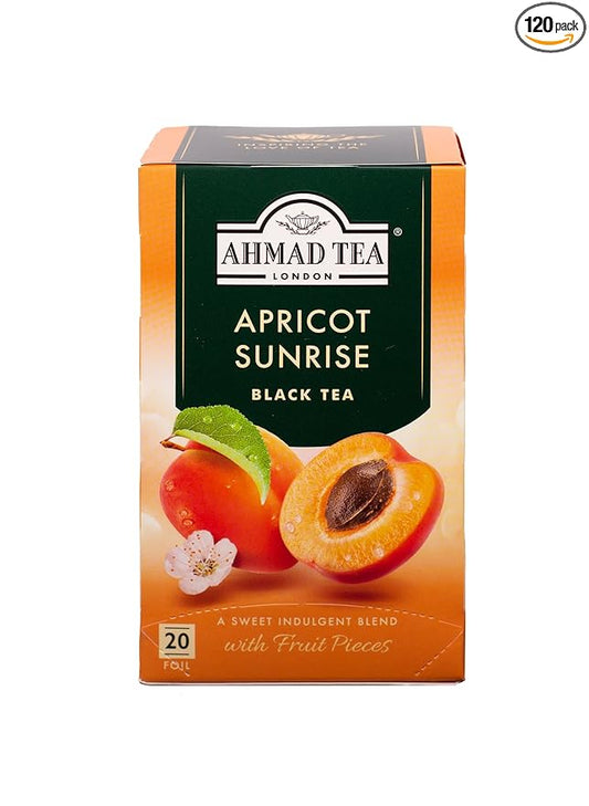 Ahmad Tea Apricot Sunrise Black Tea, 20 Count, Pack of 6 - Bloomnest