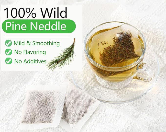 Premium 100 Pine Neddle Tea Bags,100% Picked from Natural Wild Pine Neddle, No Caffeine & No Additives. - Bloomnest