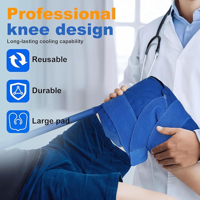 Ice Machine for Knee After Surgery for Post-Surgery Care, Cold Therapy Machine System for Knee and Joint Compression Pad, Strong Joint Compression Pad, Lightweight (6-Quart Cooler) - Bloomnest