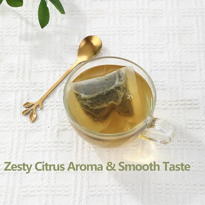 60 Premium Lemongrass Tea Bags, Made with 100% Natural Lemon grass, Perfect for Relaxation and Wellness, No Additives & Caffeine Free. - Bloomnest
