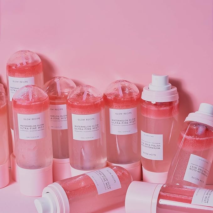 Glow Recipe Watermelon Glow Facial Spray + Hydrating Mist - Ultra-Fine Face Mist with Hyaluronic Acid + Hibiscus AHA to Refresh Dry Skin & Enhance Dewy Makeup - Suitable for All Skin Types (75ml) - Bloomnest