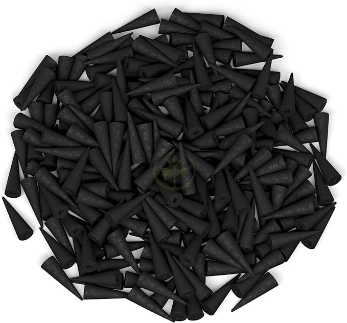 Nag Champa Charcoal Incense Cones 2" BACKFLOW - 60 Pack Bulk - Natural Scented Cones Handmade Hand Dipped - Bloomnest