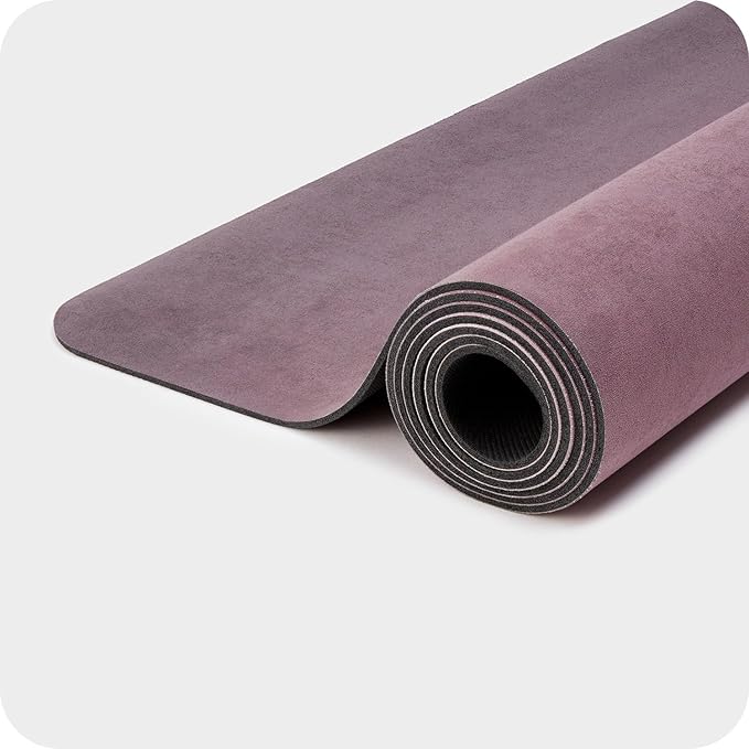 WeGym Yoga Mat, 4mm Cushioned Exercise Mat for Yoga, Pilates, Home Workouts - Anti Slip Polyurethane Suede Yoga Mat with Carrying Strap