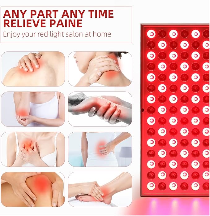 Red-Light-Therapy-Device - 45W LED Panel Deep 660nm and Near-Infrared 850nm LED Light Combo for Skin Beauty,Pain Relief of Muscles and Joints LHCYLDQ