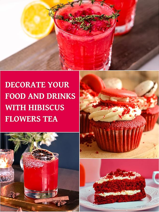 TeeLux Hibiscus Tea Bags, Natural Hibiscus Flowers Herbal Tea, Caffeine Free, Refreshing Tart Flavor, Hot & Iced Tea, 50 Count - Bloomnest