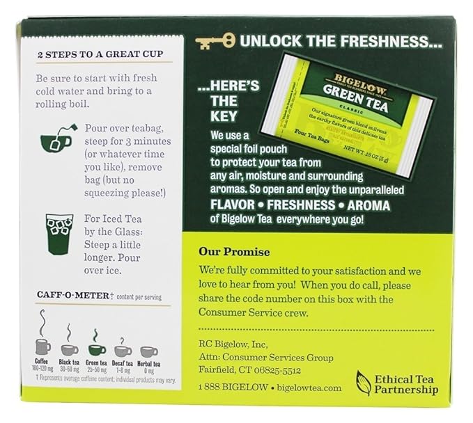 Bigelow Classic Green Tea 1.82 Ounce (Pack of 6) Case of Unopened - Bloomnest