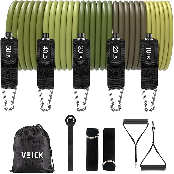 VEICK Resistance Bands, Exercise Bands, Workout Bands, Resistance Bands for Working Out with Handles for Men and Women, Exercising Bands for Fitness Weights Work Out at Home - Bloomnest