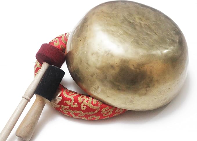 Tibetan Plain Singing Bowl - Meditation Bowl-Handmade Bowl Set by Nepalese Handicraft Zone (12") NepaleseHandicraftZone
