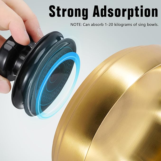 Buddha Sound Bowl Suction Cups Replacement Handles for Tibetan Singing Bowls Portable Rubber Suction Lifter with Strong Load Capacity Easy to Install 3.14X3.14X1.96In - Bloomnest