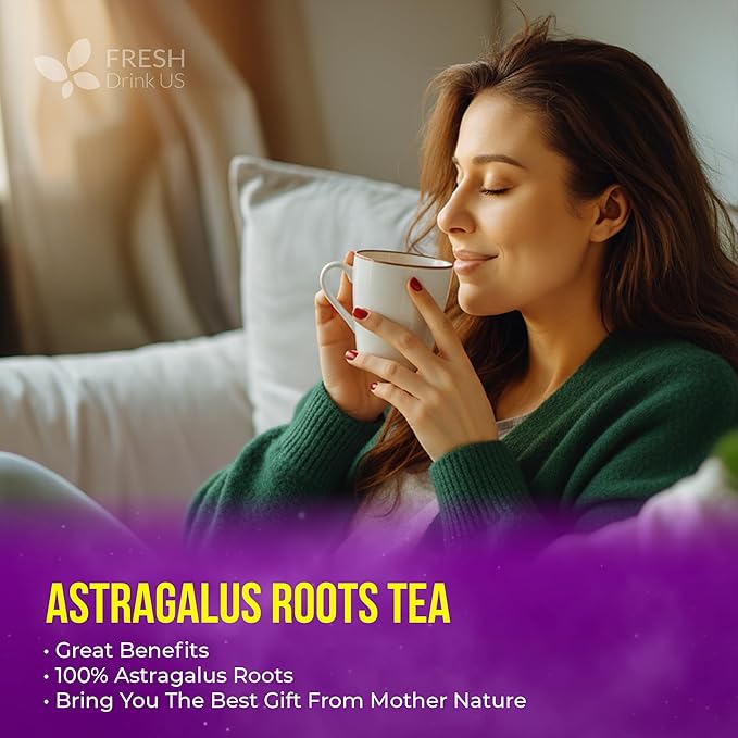 FreshDrinkUS, Premium 8oz Dried Astragalus Root Slices – 100% Natural Astragalus Root for Herbal Tea & Traditional Beverages – Natural, Clean Cut, No Additives. No Preservatives. Vegan - Bloomnest