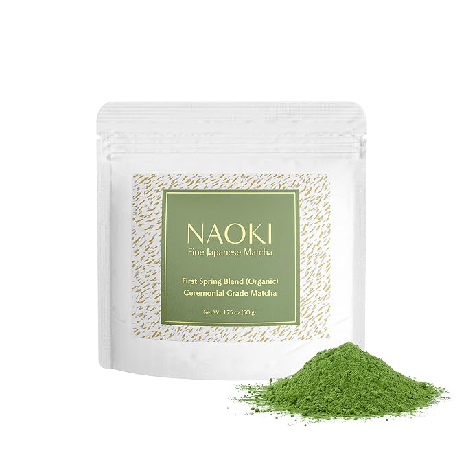 Naoki Matcha Organic Ceremonial First Spring Blend – Authentic Japanese First Harvest Ceremonial Grade Matcha Green Tea Powder from Kagoshima, Japan (50g / 1.75oz) - Bloomnest