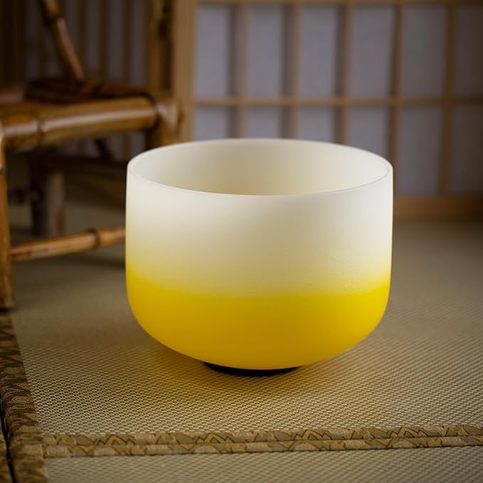 Hye-eun Crystal Singing Bowl Set 432hz,7-12 Inch Gradient Colored Quartz Singing Meditation Sound Bowls Set of 7pcs with Carrying Case for Yoga Sound Healing - Bloomnest