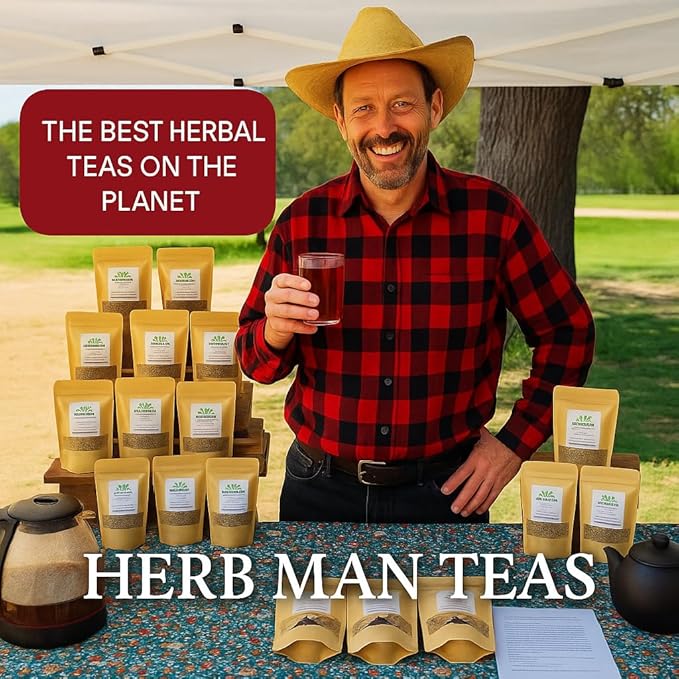 HAPPY TEA — Pleasant Organic Herbal Blend for a Feel-Good Daily Boost — by Master Herbalist Khabir — 100% Organic, Non-GMO, No Additives - Bloomnest